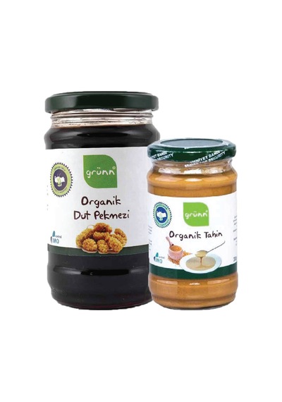 Grünn Organik Dut Pekmezi 850 G + Organik Tahin 300 G