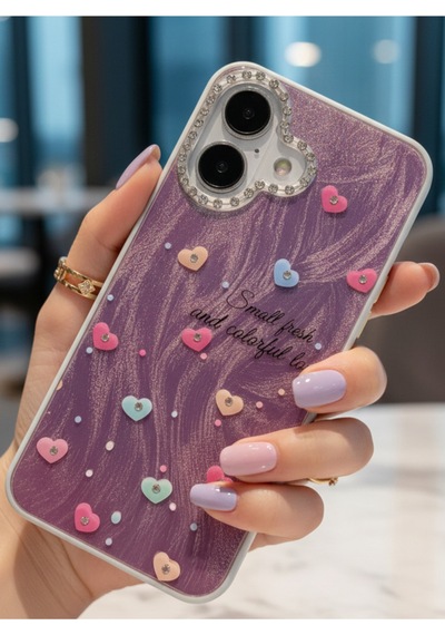 İphone 16 Plus Kılıf Aynalı Desenli Figürlü Tasarım Silikon Kapak