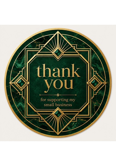 Papelia 100 Adet Premium Thank You Sticker Yuvarlak Teşekkür Etiketi Lüks Tasarım Paketleme Ve Kargo Süsleme Etiketi