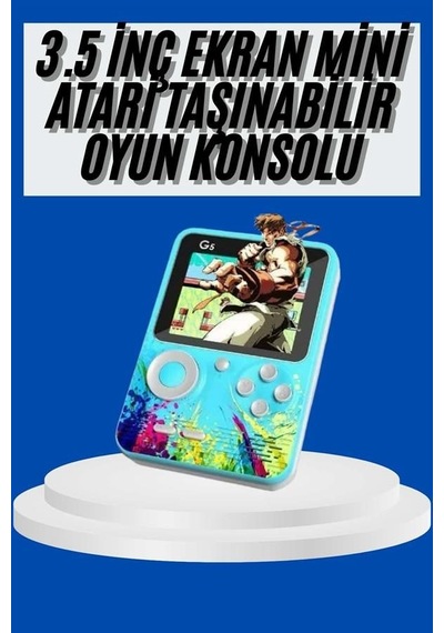 Retro Oyun Konsolu Taşınabilir El Atari 4k Hd 500 Oyunlu