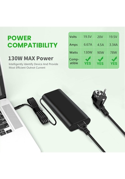 Dell Xps 15 7590 9560 9570 9530 P56f001 Hassas 5510 İçin 130 W Dizüstü Şarj Adaptörü, Inspıron
