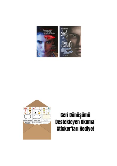Vampir Günlükleri - Stefan Günlükleri Vol. 5 Sığınak + Vampir Günlükleri - Kurtuluş Vol. 2 Konuşulmayan + Okuma Sticker'ları