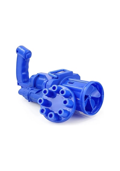 Mavi Çoklu Köpük Atan Köpük Tabancası Blue Bubbles Gun Bandırmalı Pilli Baloncuk Tabancası 20x7 Cm