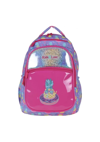 Kaukko Kids&Love Lila-Pembe Ananas Rugan İlkokul Sırt Çantası
