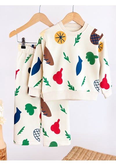 Elzo Collection Unisex Meyve Ve Figür Desenli Sweatshirt Eşofman 3iplik Kumaş Alt Üst Takım Çok Renkli Elzo Collection Unisex Meyve Ve Figür Desenli Sweatshirt Eşofman 3iplik Kumaş Alt Üst Takım Çok Renkli
