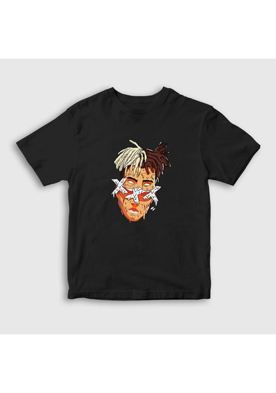Presmono Unisex Çocuk Melting Xxxtentacion T-shirt Siyah