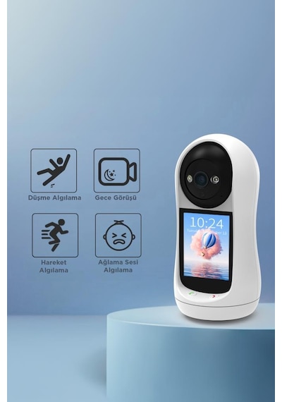 Torima Cmr17 Monitörlü Smart Ip Full Hd 360 Akıllı Güvenlik Kamerası Hareket Algılama Bebek Kamerası