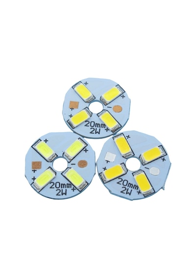 20 Adet 5730 SMD LED Modül 2W 20mm Alüminyum PCB Beyaz Işık Downlight Tamir Gün Işığı