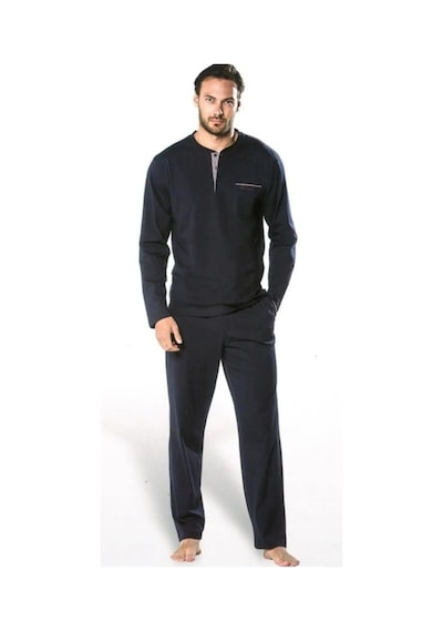 Pierre Cardin 5454 Erkek Uzun Kollu Pijama Takımı-siyah