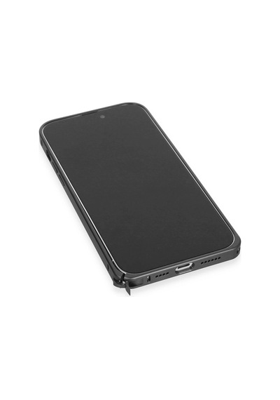 Joko Apple Uyumlu iPhone 15 Pro Max Metal Bumper Mat Kapak - Siyah Çok Renkli