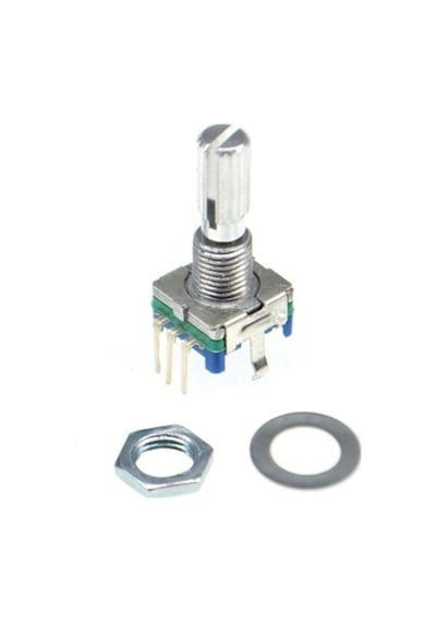 Ec11 Rotary Encoder Butonlu 20 Adım Pwm 360 Derece Döner Butonlu Dijital Potansiyometre Menu Motor