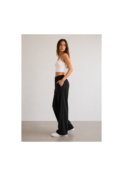 Öners Kadın Zebra Desenli İnce Yazlık Bol Paça Eşofman Altı Hafif & Şık Gümüş Gümüş