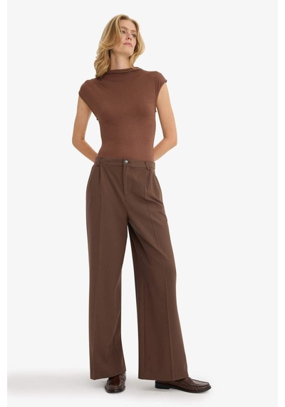 Defacto Slim Fit Dar Kesim Yarım Balıkçı Yaka Çıtçıtlı Body G0314ax25hsbn318 Kahve