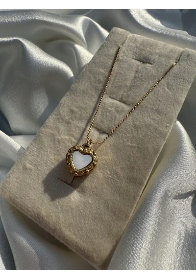 Reversible Heart Kalpli Kolye Altın