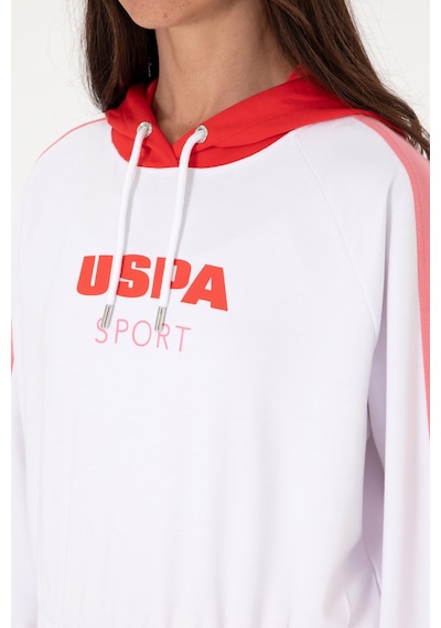 U.S. Polo Assn. Kadın Beyaz Kapüşonlu Sweatshırt 50300697-VR013