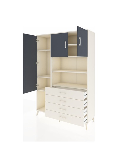 Hyperion Dolap 7 Raflı 4 Çekmeceli 3 Kapaklı 132x44x195 Aytaşı-antrasit/aytaşı Antrasıt/aytası Hyperion Dolap 7 Raflı 4 Çekmeceli 3 Kapaklı 132x44x195 Aytaşı-antrasit/aytaşı Antrasıt/aytası