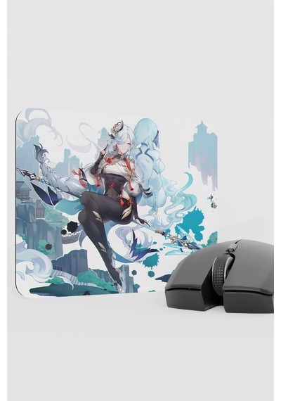 Shenhe Genshin Impact Anime Gacha V2 - 22x18 Gaming Mouse Pad Fare Altlığı