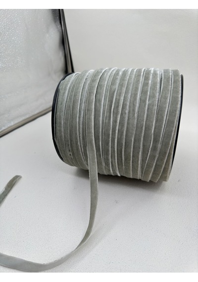 Paşateks- 1 Cm Düz Kadife-5 Metre-lk. Gri