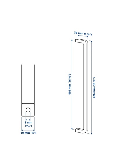Ikea Borghamn 2'li Mobilya Kulpu 426 Mm Siyah