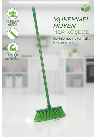 Ergonomik Yeşil Saplı Temizlik Fırçası Derinlemesine & Kolay Temizlik