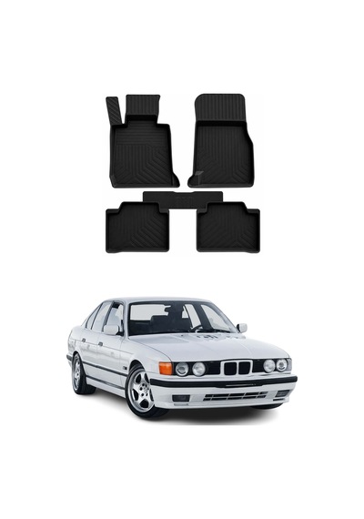 Bmw 5 Series E39 1996-2003 Uyumlu 4d Havuzlu Paspas Kauçuk Siyah 5 Parça