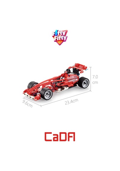 Cada Çek Bırak F1 Yarış Arabası 144 Parça Araba Yapım Seti Blok Araba -ffc52016w-144p
