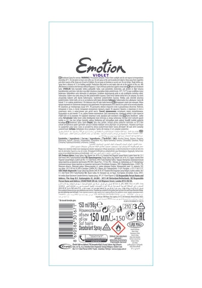 Emotion Violet Kadın Sprey Deodorant 3 x 150 ML