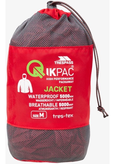 Trespass Qikpac Jacket Unisex Kırmızı Yağmurluk Uajkraı10001-red Kırmızı