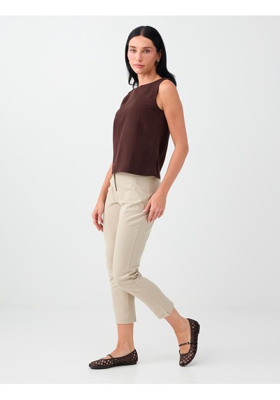 Jimmy Key Taş Yüksek Bel Paça Detaylı Fermuarlı Pantolon 6ww186515928