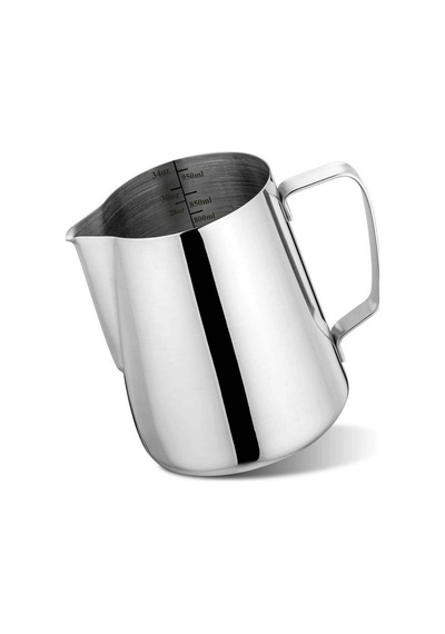 Paslanmaz Çelik Ölçü Kabı - Beher - Sütlük-950 Ml Gümüş