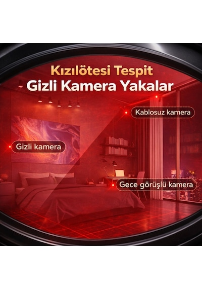 Polham Profesyonel Cihaz Dedektörü Kamera, Dinleme Ve Gps Takip Cihazı Tespit Cihazı Kızılötesi Sinyal Algılama