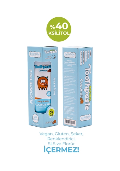 Babyton Doğal Hindistan Cevizi Diş Macunu Florürsüz 50 G