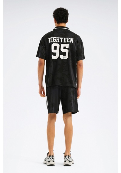 Reebok Street Sport Ftbl Jersey Siyah Erkek Kısa Kol T-shirt 000000000102343591 Siyah-beyaz