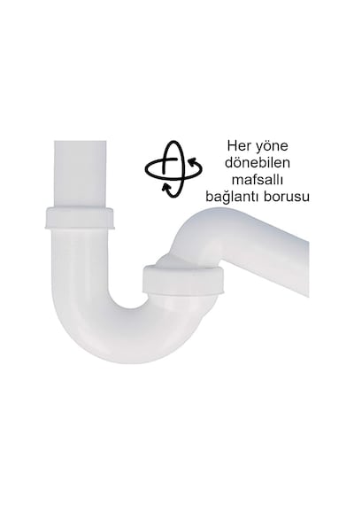Dallmer Koku Önleyici Lavabo Ve Evye Sifonu 100/1 Çamaşır Bulaşık Makinesi Bağlanabilir