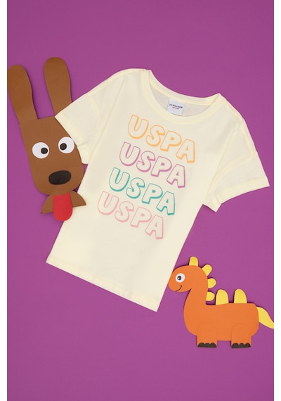 U.S. Polo Assn. Kız Çocuk Limon Bisiklet Yaka Pamuk Renkli Uspa Baskılı Tişört 50306191-VR035 U.S. Polo Assn. Kız Çocuk Limon Bisiklet Yaka Pamuk Renkli Uspa Baskılı Tişört 50306191-VR035