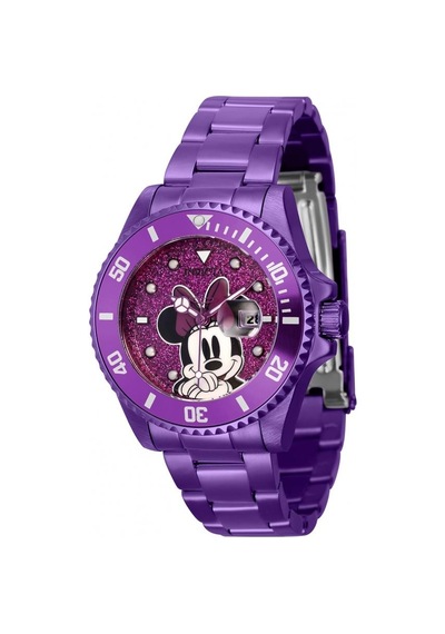 invicta 41348 minnie mouse mor kadın kol saati 36mm