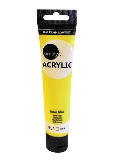 Daler Rowney Simply Acrylic Tüp 75 ml 651 Lemon Yellow