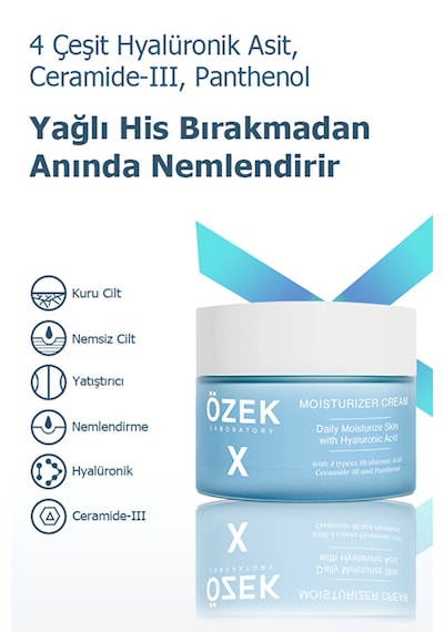 Hyalüronik Asit İçeren Nemlendirici Yüz Bakım Kremi 50 Ml