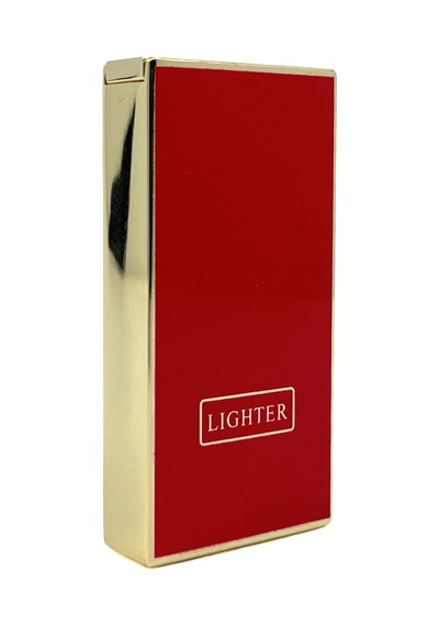 Lighter Klasik Metal Gazlı Çakmak Altın & Kırmızı Tasarım Taşlı Çakmak, Yedek Taşı Ve Özel Hediyelik Kutulu