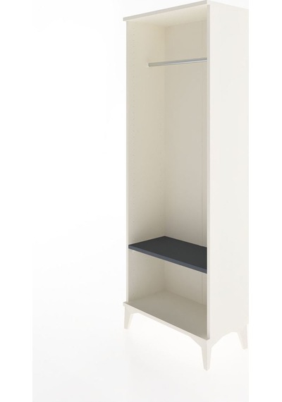 Arges Dolap Tek Raflı Kapaklı Tek Askılı 60x30x163 Aytaşı-ant... Aytaşı