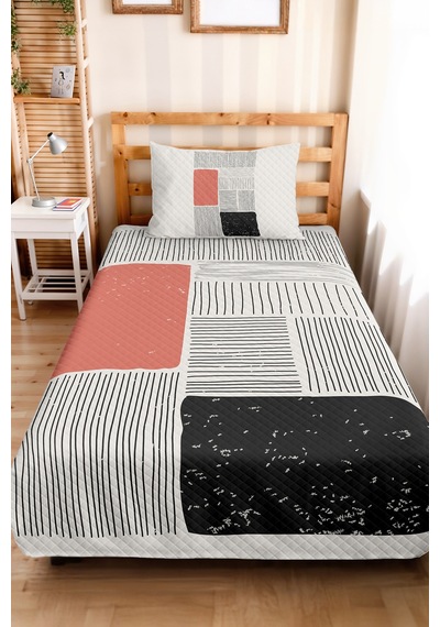 Pudra Geometrik Genç Odası Tek Kişilik Pike Takımı - Siyah Çizgili 160x220 Cm Kapitone Yatak Örtüsü Killi Kahve Solgunluğu Pudra Geometrik Genç Odası Tek Kişilik Pike Takımı - Siyah Çizgili 160x220 Cm Kapitone Yatak Örtüsü Killi Kahve Solgunluğu