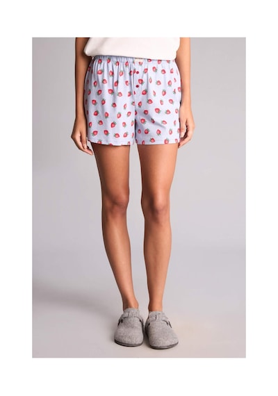 Defacto Regular Fıt Kısa Kollu 2li Açık Mavi Şortlu Pijama Takımı H6378ax26hsbe250 Mavi-be250