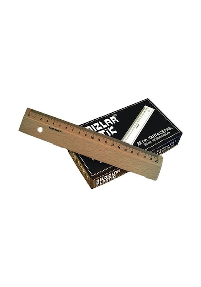 Yıldızlar 090 Standart Tahta Cetvel 20 CM Ahşap