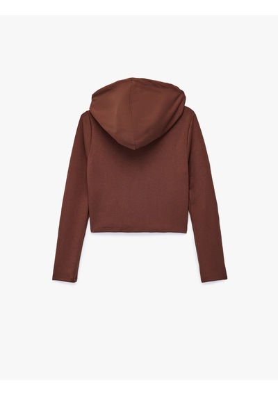 Koton Kapüşonlu Fermuarlı Uzun Kollu Modal Karışımlı Crop Sweatshirt Kahverengi 6wal10332ık Kahve Koton Kapüşonlu Fermuarlı Uzun Kollu Modal Karışımlı Crop Sweatshirt Kahverengi 6wal10332ık Kahve
