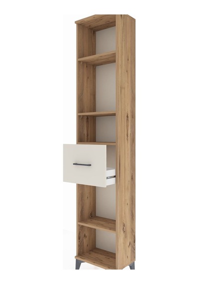 Arges Dolap 4 Raflı Tek Çekmeceli 44x30x221 Çam-aytaşı Çam
