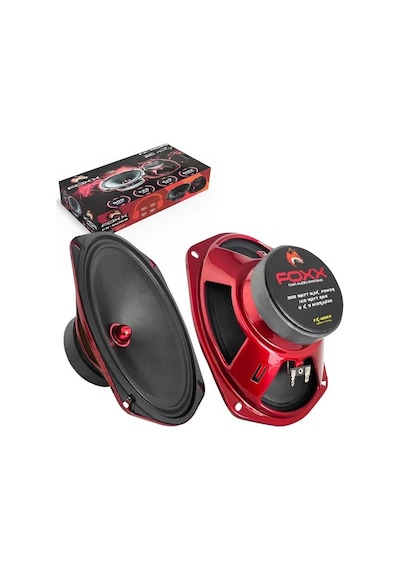Foxx Fx-md69 Oto Midrange Oval 6x9 İnç 900 Watt 120w Rms Kapaklı 2 Adet