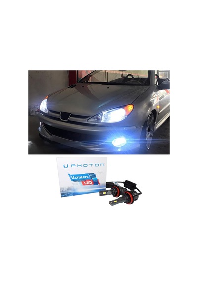 Peugeot 206 Led Xenon Kısa Far Ampulü H7 Ultimate 9500 Lumens Yeni Seri Beyaz 2003+