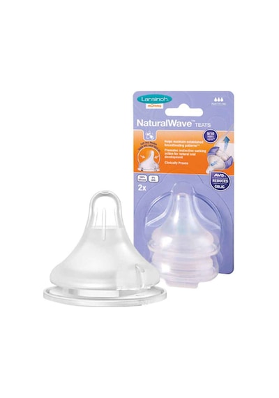 Lansinoh 76030 Natural Wave Biberon Emziği 2'Li Hızlı Akış