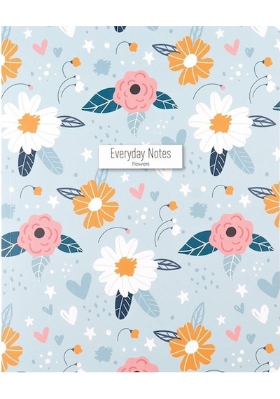 17x25 Cm Kareli 80 Yaprak Karton Kapak Defter 70 Gr Beyaz Sayfalı Everyday Notes Çok Renkli