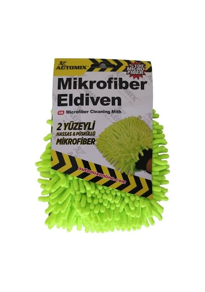 Mikrofiber Makarna Yıkama Eldiveni Yeşil
